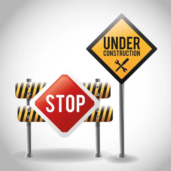 Flat illustration about under construction design. road sign — Stock Vector