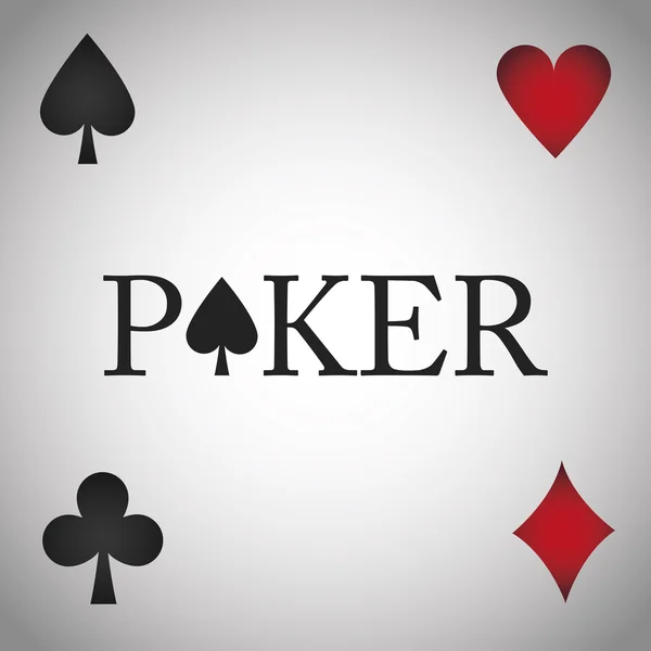 Koncept design, karty a hra poker,, kasinové hry — Stockový vektor