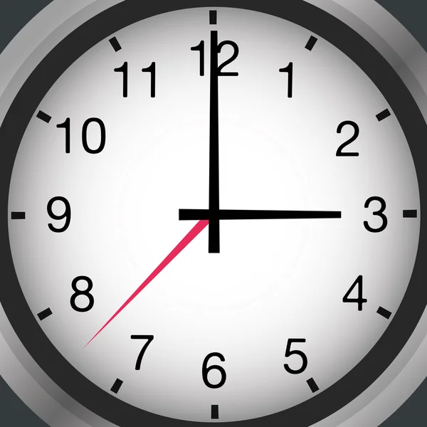 Clock icon object, time concept vector design — Stock Vector