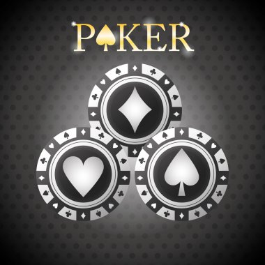 Poker tasarımı, oyun ve cips kavramı, casino oyunları