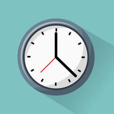 Saat simgesi nesne, zaman kavramı vektör tasarımı