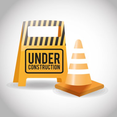 İnşaat tasarım altında düz resimde hakkında. yol işareti