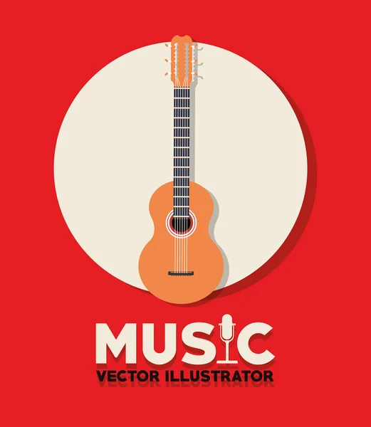 Gestaltung von Musikinstrumenten, Vektorillustration — Stockvektor