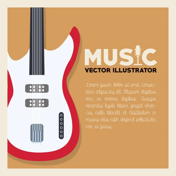 Musical Instrument Design, Vector illustration — Stock Vector