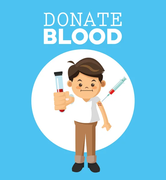 Conception du don de sang, concept médical et de santé — Image vectorielle