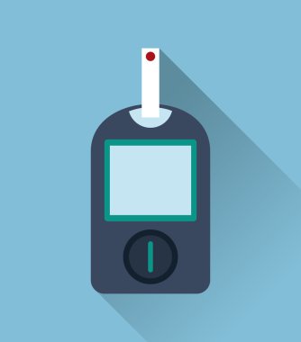 Kan tasarım. Sağlık simgesi. Renkli resimde