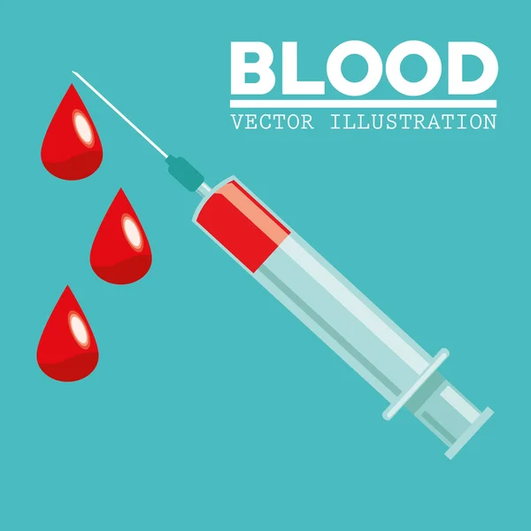 血寄付の設計、医療・健康の概念 — ストックベクタ
