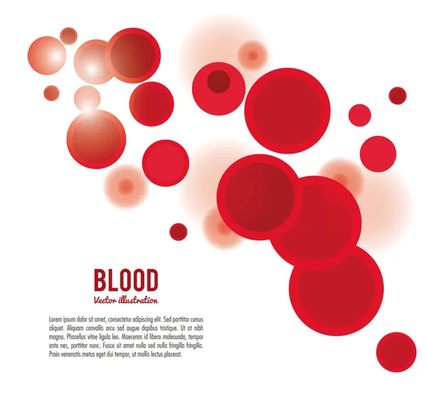 Disegno del sangue. icona astratta. Illustrazione colorata — Vettoriale Stock