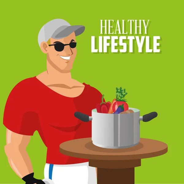 Pictogram van gezonde levensstijl ontwerp, vectorillustratie — Stockvector