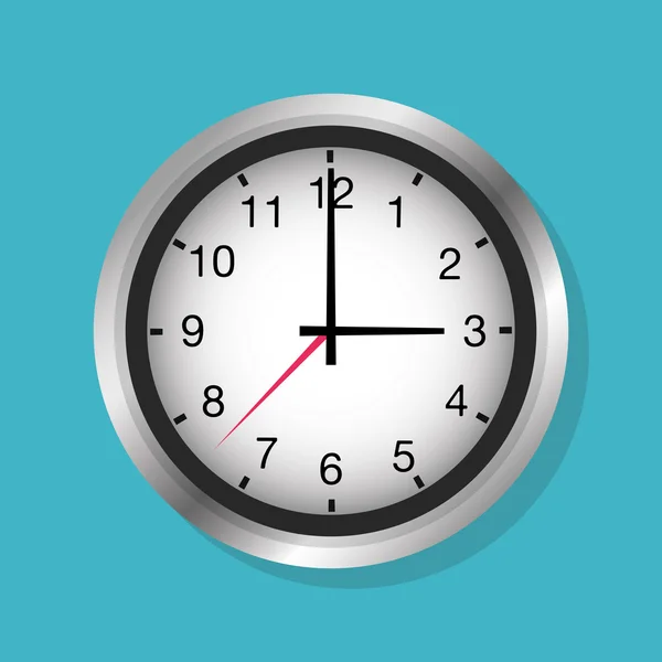 Clock ikon objekt, tidskoncept vektor design – Stock-vektor
