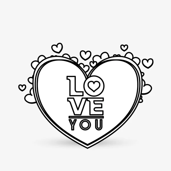 Diseño de amor. icono romántico. Ilustración colorida, vector — Vector de stock