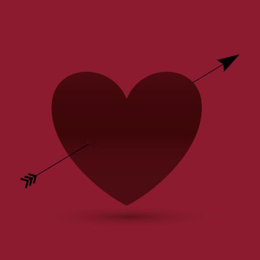 Tasarım seviyorum. romantik simgesi. Renkli resimde, vektör