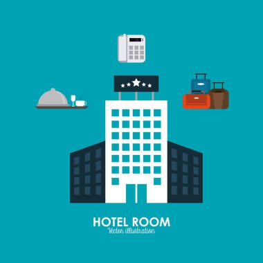 Otel tasarımı. Service simgesini. Düz illüstrasyon