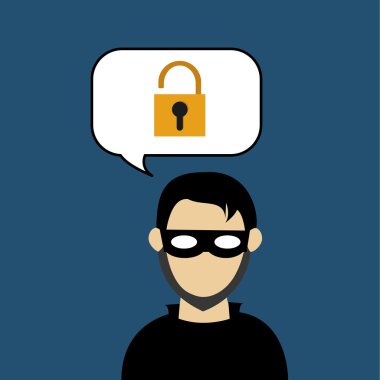 Güvenlik sistemi tasarımı. Koruma simgesi. izole illüstrasyon, vektör