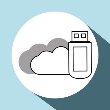 Güvenlik sistemi tasarımı. Koruma simgesi. izole illüstrasyon, vektör