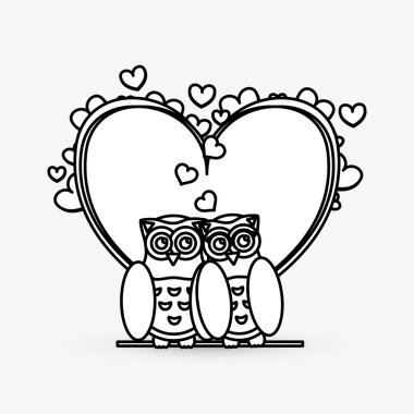 Tasarım seviyorum. romantik simgesi. Renkli resimde, vektör