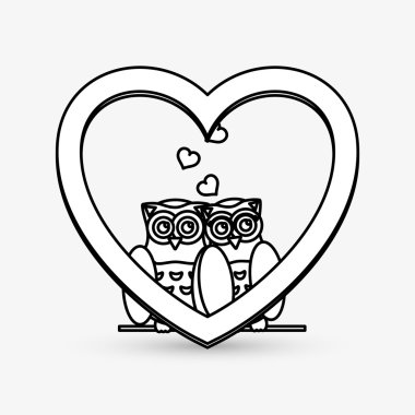 Tasarım seviyorum. romantik simgesi. Renkli resimde, vektör