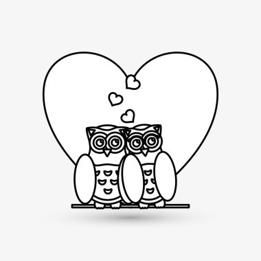 Tasarım seviyorum. romantik simgesi. Renkli resimde, vektör