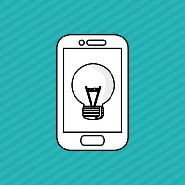 teknoloji tasarım. akıllı telefon simgesi. Renkli resimde, vektör