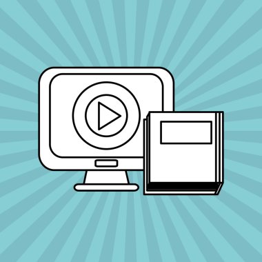 teknoloji tasarım. bilgisayar kutsal kişilerin resmi. Renkli resimde, vektör