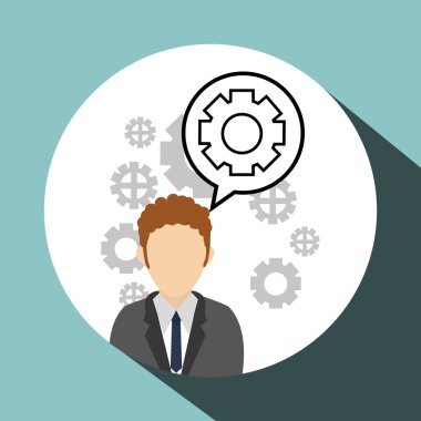 işadamı tasarım. Kurumsal simgesi. İzole illüstrasyon