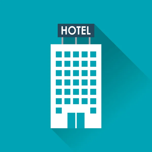 Diseño del hotel. Icono de servicio. Ilustración plana — Vector de stock