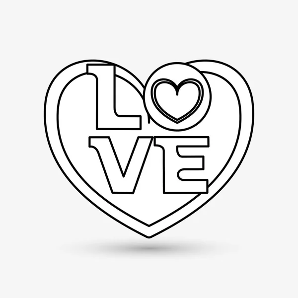 Love design. romantic icon. Colorful illustration, vector — Stock Vector