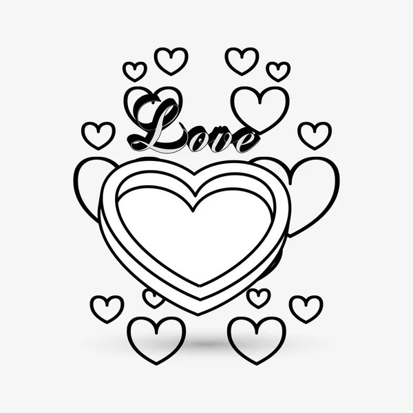 Diseño de amor. icono romántico. Ilustración colorida, vector — Vector de stock