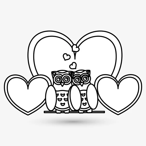 Design de amor. ícone romântico. Ilustração colorida, vetor — Vetor de Stock