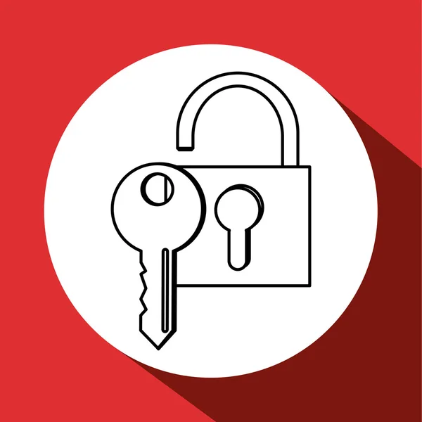 Návrh systému zabezpečení. ikona ochrany. izolované ilustrace, vektor — Stockový vektor