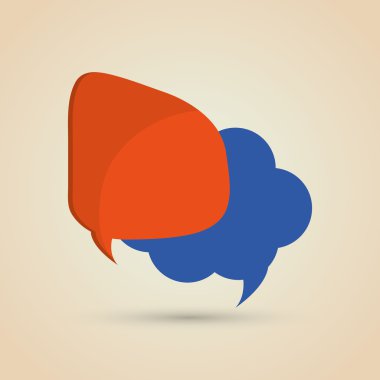 İletişim tasarımı. balonu simgesinin. Renkli tasarım