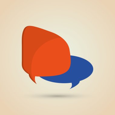 İletişim tasarımı. balonu simgesinin. Renkli tasarım