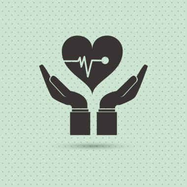 Sigorta tasarım. Koruma simgesi. Düz illüstrasyon