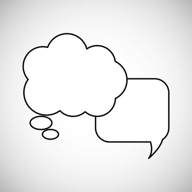 İletişim tasarımı. balonu simgesinin. Renkli tasarımı, vektör