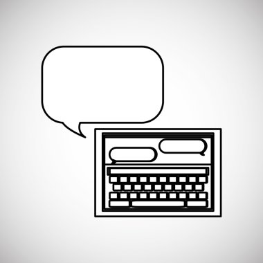 İletişim tasarımı. balonu simgesinin. Renkli tasarımı, vektör