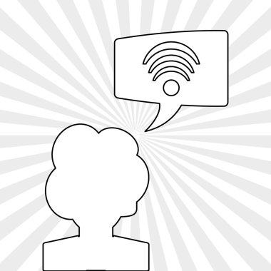 İletişim tasarımı. Internet kavramı. İzole illüstrasyon, vektör