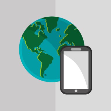 İletişim tasarımı. Internet kavramı. İzole illüstrasyon, vektör