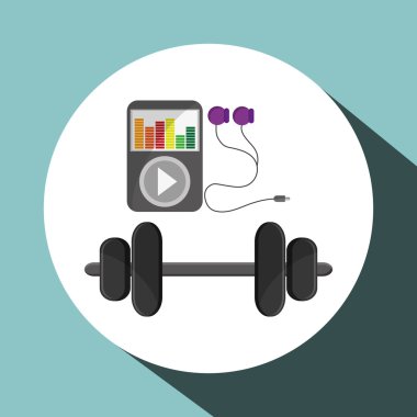 Sağlıklı yaşam tarzı tasarım. Welness simgesi. Renkli resimde, vektör