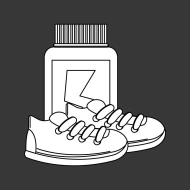 Sağlıklı yaşam tarzı tasarım. Welness simgesi. Renkli resimde, vektör