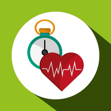 Sağlıklı yaşam tarzı tasarım. Welness simgesi. Renkli resimde, vektör