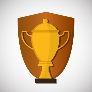 Şampiyon tasarım. kazanan simgesi. Renkli resimde, vektör