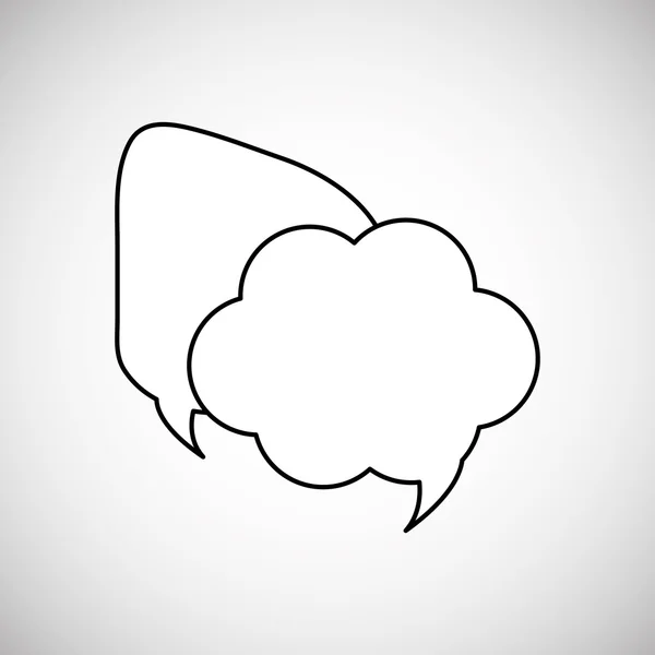 Design de comunicação. ícone de bolha. Desenho colorido, vetor — Vetor de Stock