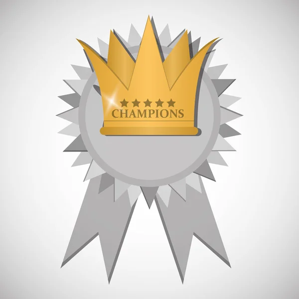 Champion design. vinnare-ikonen. Färgglad illustration, vektor — Stock vektor