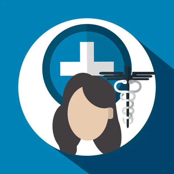 Medical care design. Health care icon. Colorful illustration — Stock Vector