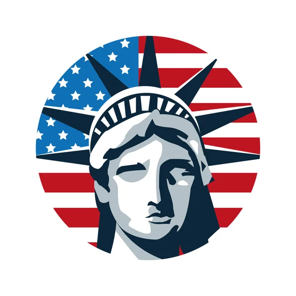 Diseño de Estados Unidos. Icono americano. Ilustración plana — Vector de stock