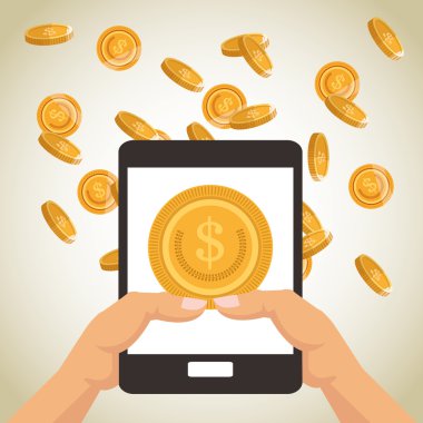 Para tasarım. mali madde. Düz illüstrasyon, düzenlenebilir vektör