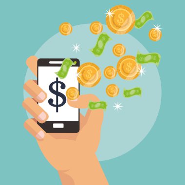 Para tasarım. mali madde. Düz illüstrasyon, düzenlenebilir vektör