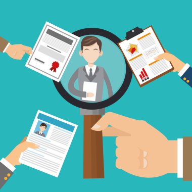 İnsan kaynakları tasarlayın. İnsanlar simgesi. Renkli resimde