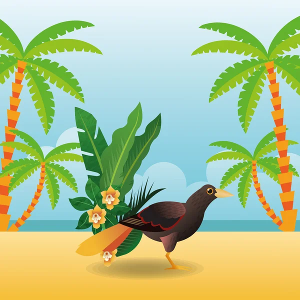 Diseño de verano. Icono de vacaciones. Ilustración colorida, vector gra — Archivo Imágenes Vectoriales