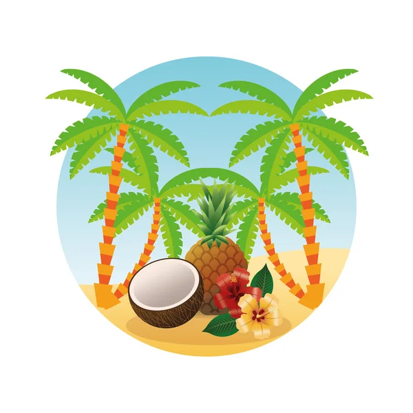 Summer design. Holidays icon. Colorfull illustration, vector gra — Stock Vector